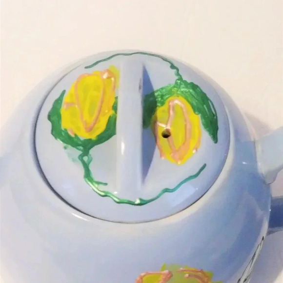 Vintage Handmade Blue Teapot England Made - Picture 5 of 8